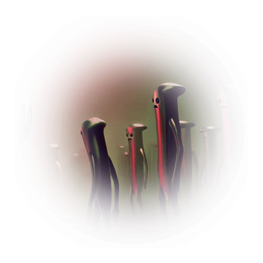 Grupo de pops pregando reunidos secretamente, com semblantes decididos e unidos, planejando o ato de resistência final.
