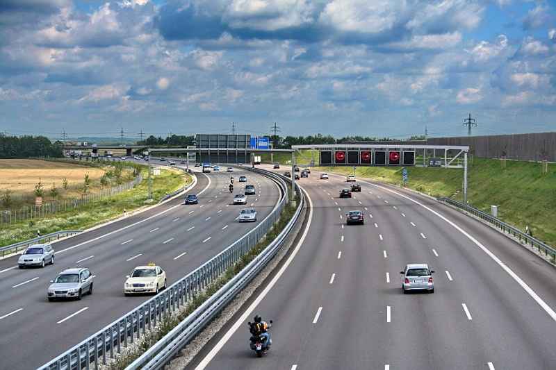 Vista panorâmica da Autobahn