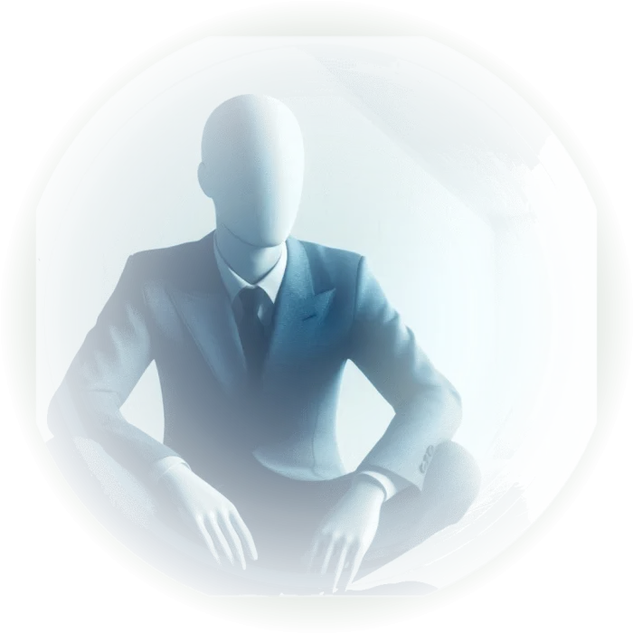 Homem ofuscado por uma luz intensa, em uma sala vazia, enquanto uma voz misteriosa o questiona implacavelmente.