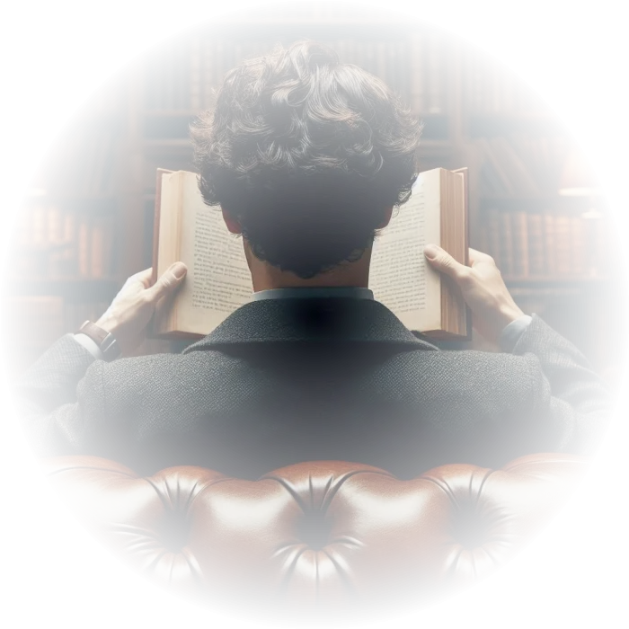 Sherlock Wild, um homem de aparência penetrante e olhar atento.