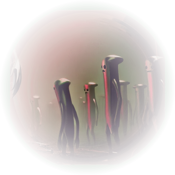 Grupo de pops pregando reunidos secretamente, com semblantes decididos e unidos, planejando o ato de resistência final.