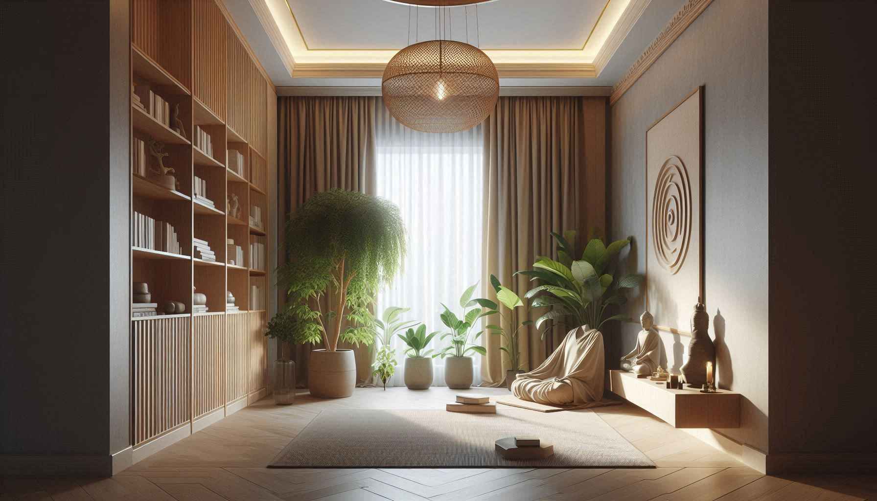Imagem ilustrativa da organização do espaço de meditação