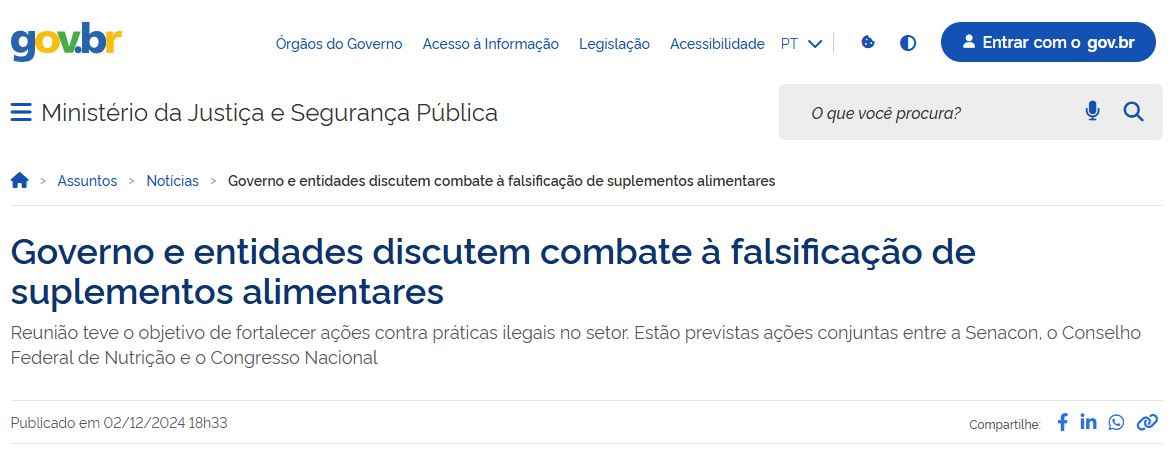 Notícias sobre recalls de suplementos